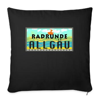 Radrunde Allgäu - Sofakissenbezug 45 x 45 cm - Schwarz - Vorne