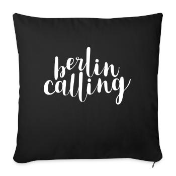Berlin appelle - Housse de coussin décorative 45 x 45 cm - noir - Devant
