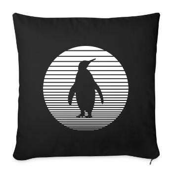 manchot - Housse de coussin décorative 45 x 45 cm - noir - Devant