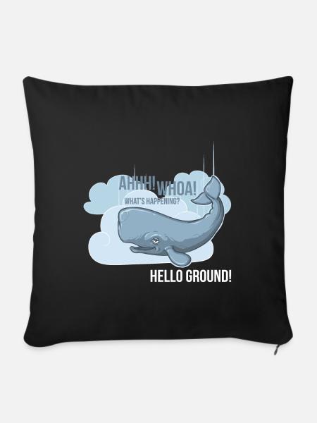 Hello Ground! - Sofakissenbezug 45 x 45 cm - Schwarz