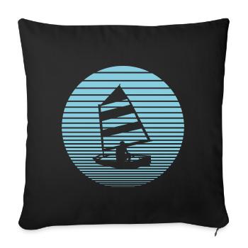 Voile - Housse de coussin décorative 45 x 45 cm - noir - Devant