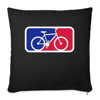 red blue sport shield bike ride bike wire - Sofa pillowcase 17,3'' x 17,3'' (45 x 45 cm) - black - Front
