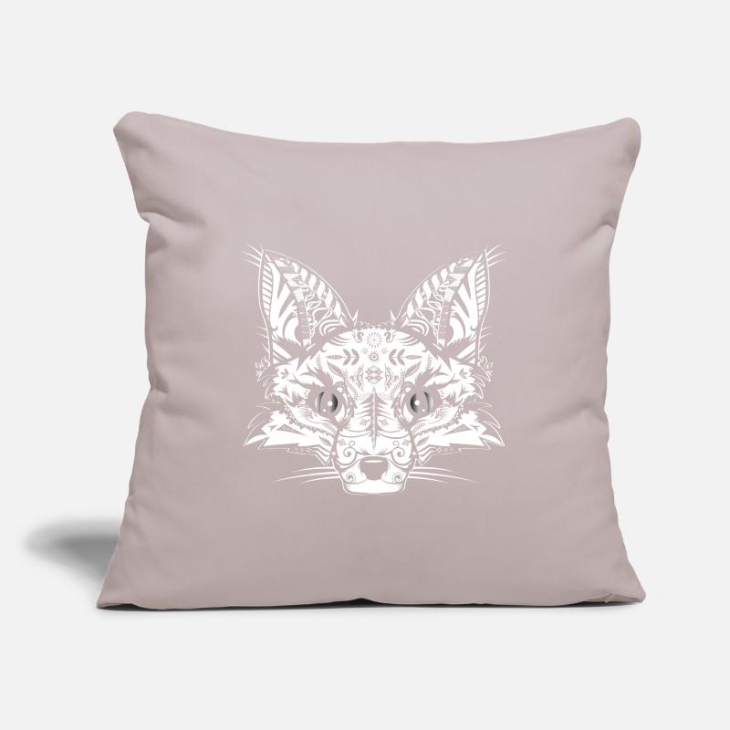 A fox head -White Sofa pillowcase 17,3'' x 17,3'' (45 x 45 cm)