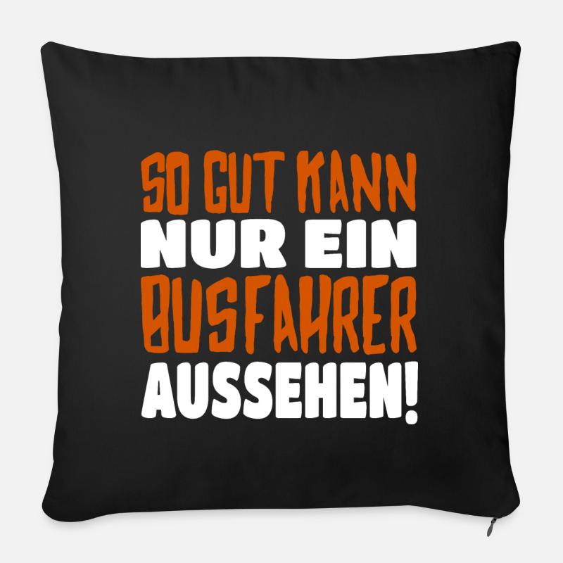 Chauffeur de bus - Housse de coussin décorative 45 x 45 cm - noir
