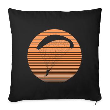paragliding - Sofa pillowcase 17,3'' x 17,3'' (45 x 45 cm) - black - Front