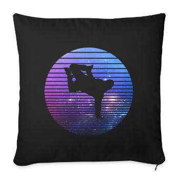 break dancing - Sofa pillowcase 17,3'' x 17,3'' (45 x 45 cm) - black - Front