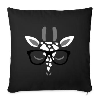 girafe - Housse de coussin décorative 45 x 45 cm - noir - Devant
