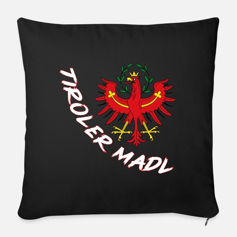 Tiroler Madl - Sofakissenbezug 45 x 45 cm - Schwarz