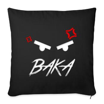 Baka Anime Expression - Sofa pillowcase 17,3'' x 17,3'' (45 x 45 cm) - black - Front