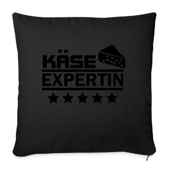 Käse expertin - Sofakissenbezug 45 x 45 cm - Schwarz - Vorne