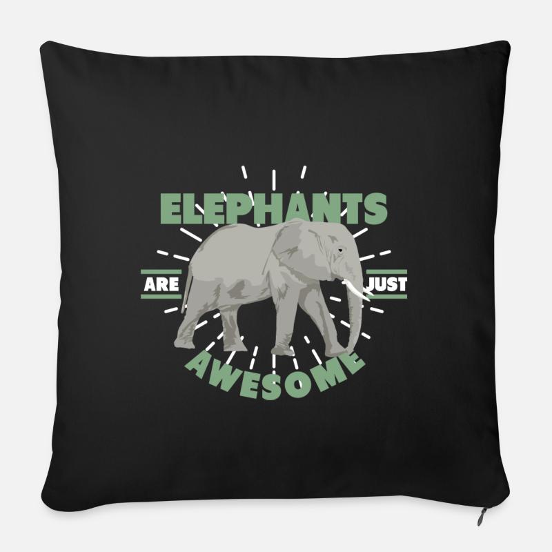 Elephant Elephant - Sofa pillowcase 17,3'' x 17,3'' (45 x 45 cm) - black
