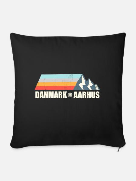 Aarhus - Sofakissenbezug 45 x 45 cm - Schwarz