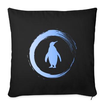 manchot - Housse de coussin décorative 45 x 45 cm - noir - Devant