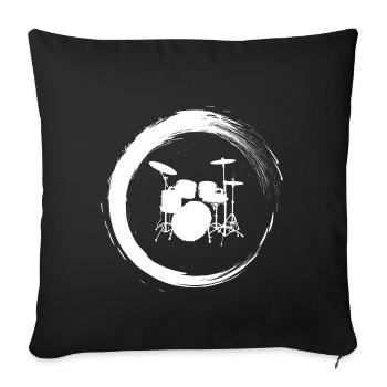 Drummer - Sofakissenbezug 45 x 45 cm - Schwarz - Vorne