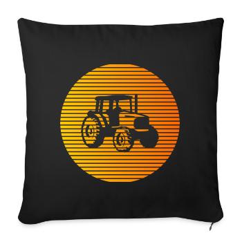 Tracteur - Housse de coussin décorative 45 x 45 cm - noir - Devant