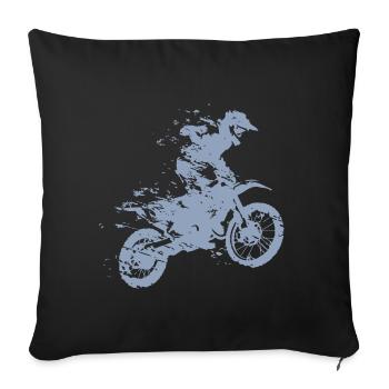 MOTOCROSS - Housse de coussin décorative 45 x 45 cm - noir - Devant