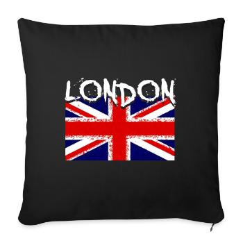 Londres - Housse de coussin décorative 45 x 45 cm - noir - Devant