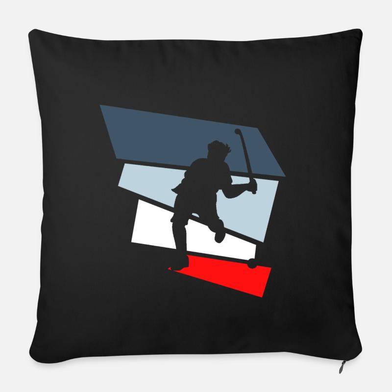 feldhockey geschenk - Sofakissenbezug 45 x 45 cm - Schwarz