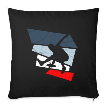 frisbee - Sofa pillowcase 17,3'' x 17,3'' (45 x 45 cm) - black - Front