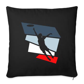 frisbee ultimate frisbee - Housse de coussin décorative 45 x 45 cm - noir - Devant
