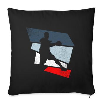 Handball - Sofakissenbezug 45 x 45 cm - Schwarz - Vorne