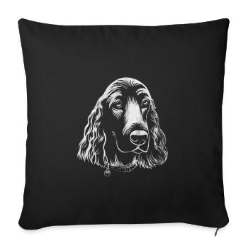 Épagneul pour chien - Housse de coussin décorative 45 x 45 cm - noir - Devant