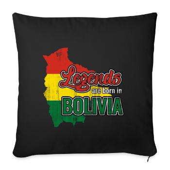 Legends are born in Bolivia - Sofa pillowcase 17,3'' x 17,3'' (45 x 45 cm) - black - Front
