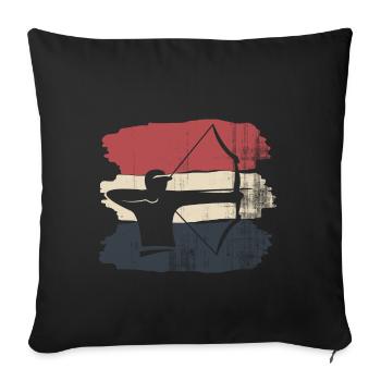 Tir à l'arc - Housse de coussin décorative 45 x 45 cm - noir - Devant