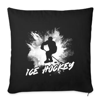ice Hockey - Sofa pillowcase 17,3'' x 17,3'' (45 x 45 cm) - black - Front