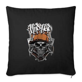 Hip hop - Housse de coussin décorative 45 x 45 cm - noir - Devant