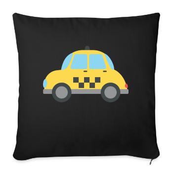 taxi - Sofa pillowcase 17,3'' x 17,3'' (45 x 45 cm) - black - Front