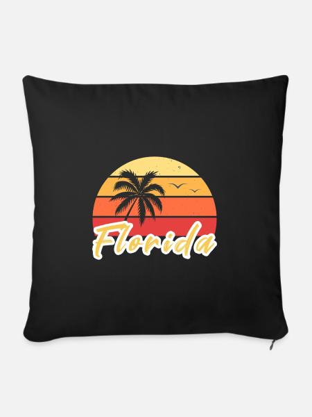 Florida - Sofakissenbezug 45 x 45 cm - Schwarz