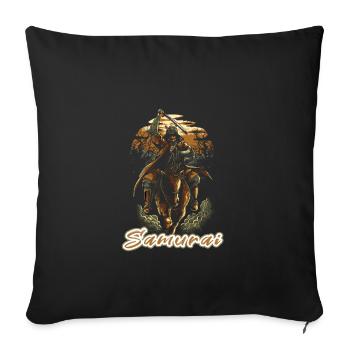 samouraï - Housse de coussin décorative 45 x 45 cm - noir - Devant