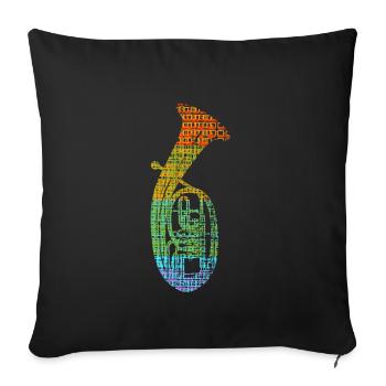 Cor ténor - Housse de coussin décorative 45 x 45 cm - noir - Devant