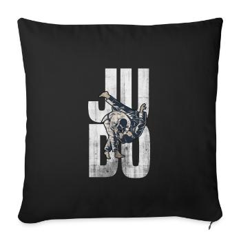 Judo - Housse de coussin décorative 45 x 45 cm - noir - Devant