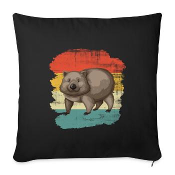 Wombats - Sofa pillowcase 17,3'' x 17,3'' (45 x 45 cm) - black - Front