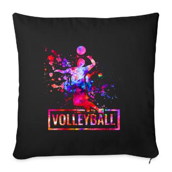 Volleyball - Sofakissenbezug 45 x 45 cm - Schwarz - Vorne