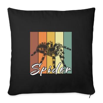 Araign? e - Housse de coussin décorative 45 x 45 cm - noir - Devant