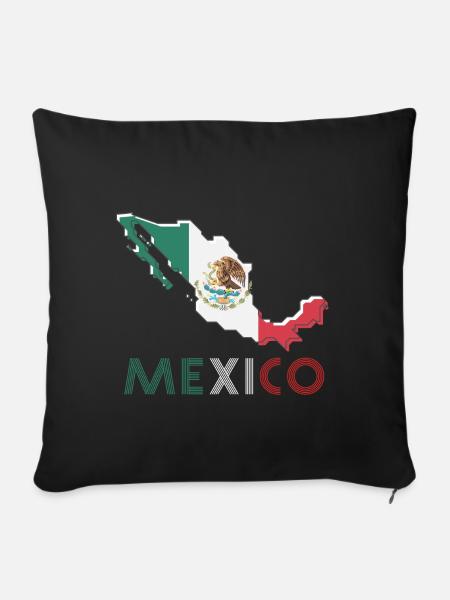 Mexiko - Sofakissenbezug 45 x 45 cm - Schwarz