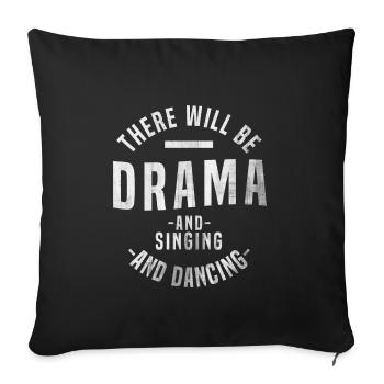 drama - Sofa pillowcase 17,3'' x 17,3'' (45 x 45 cm) - black - Front