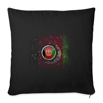 Afghanistan - Housse de coussin décorative 45 x 45 cm - noir - Devant