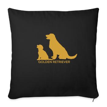 Golden Retriever - Sofa pillowcase 17,3'' x 17,3'' (45 x 45 cm) - black - Front