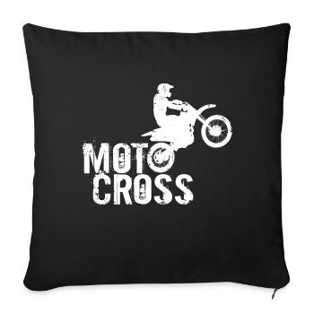 MotoCross - Sofakissenbezug 45 x 45 cm - Schwarz - Vorne