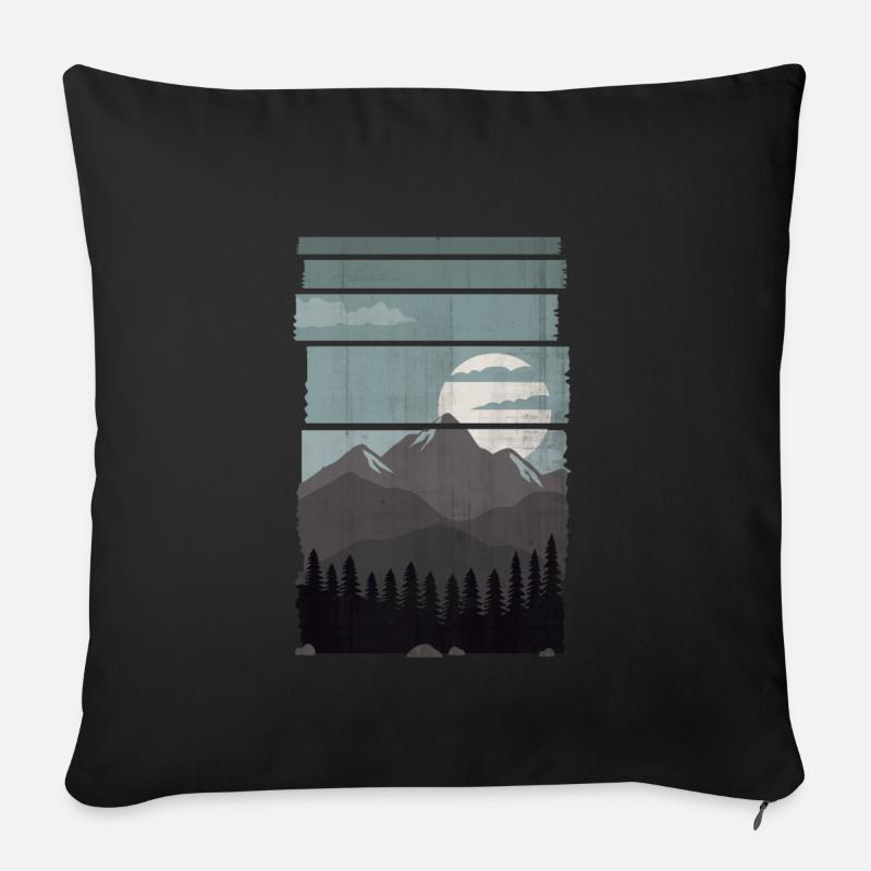 natur - Sofakissenbezug 45 x 45 cm - Schwarz