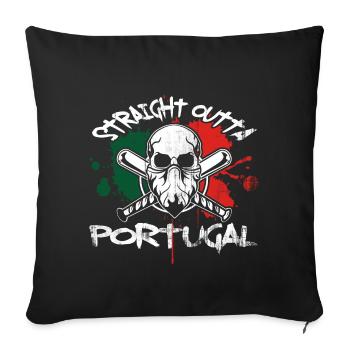 État du pavillon portugais - Housse de coussin décorative 45 x 45 cm - noir - Devant