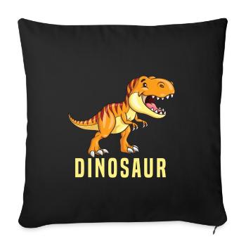 dinosaure - Housse de coussin décorative 45 x 45 cm - noir - Devant