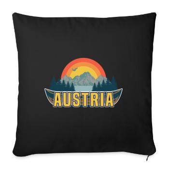 Austria - Sofa pillowcase 17,3'' x 17,3'' (45 x 45 cm) - black - Front