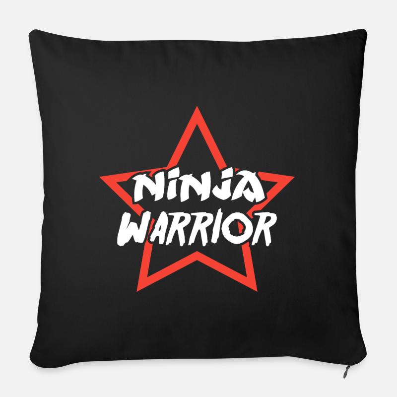 Ninja Warrior - Sofakissenbezug 45 x 45 cm - Schwarz