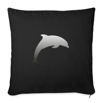 Dolphin - Sofa pillowcase 17,3'' x 17,3'' (45 x 45 cm) - black - Front