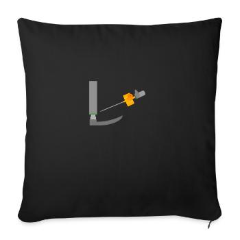 Ambulance service Anesthetist Emergency doctor Laryngoscope iV - Sofa pillowcase 17,3'' x 17,3'' (45 x 45 cm) - black - Front